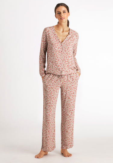 Sleep And Lounge Button Front Shirt | White 77611-2004